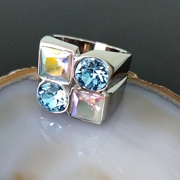 Women's Chunky Statement Cocktail Ring | Size 7 | Stainless Steel - Picture 6 of 17